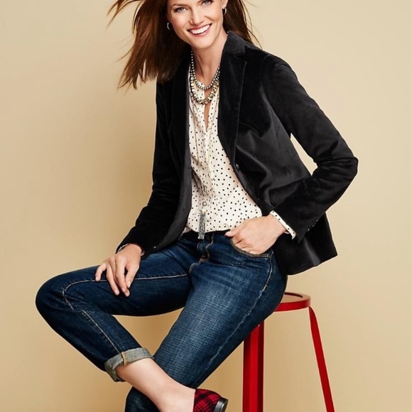 Talbots Jackets & Blazers - Talbots Velvet Blazer Black Sz 6